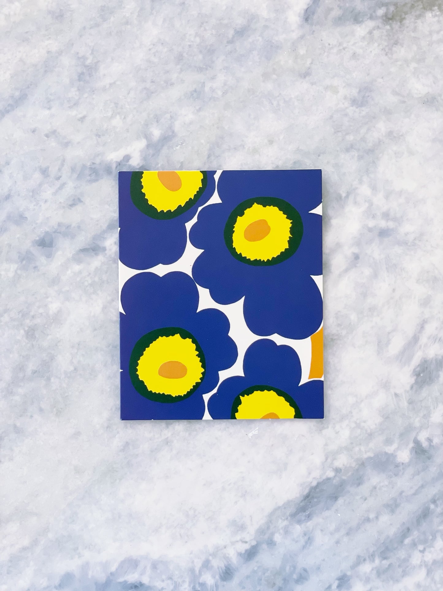 Marimekko Card Unikko Blue Yellow