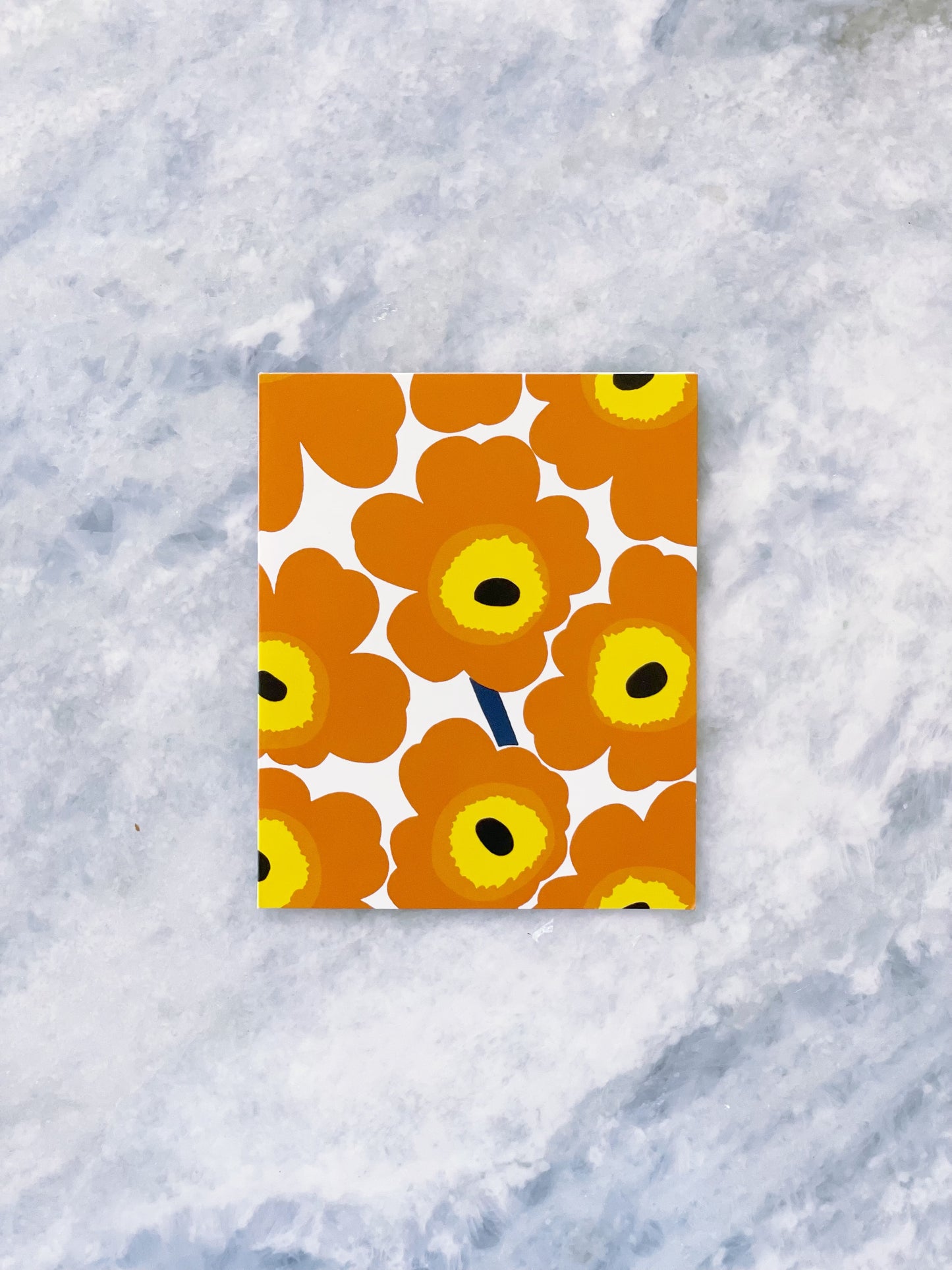 Marimekko Card Unikko Orange Yellow